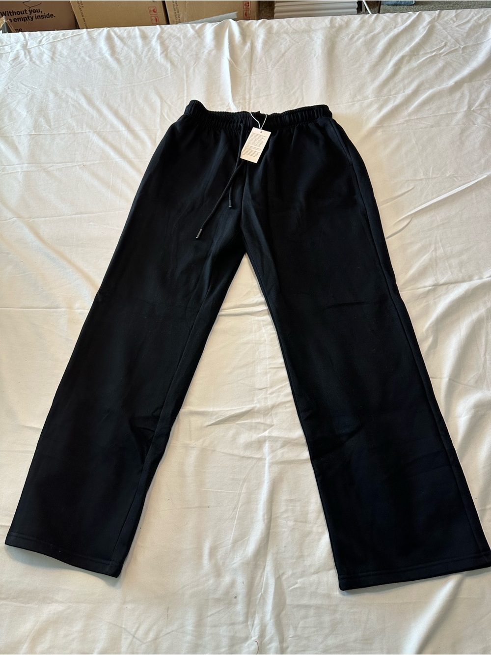 Womens Black Drawstring Jogger Pants – Relaxed Fit